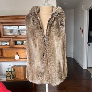 Faux Fur Hooded Vest